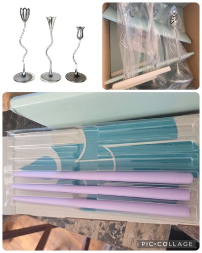 Brand New Partyle Candle Holders and candles