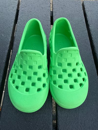 Vans Vans- slip on water shoe. Worn one time but they are too small 7 (Toddler)