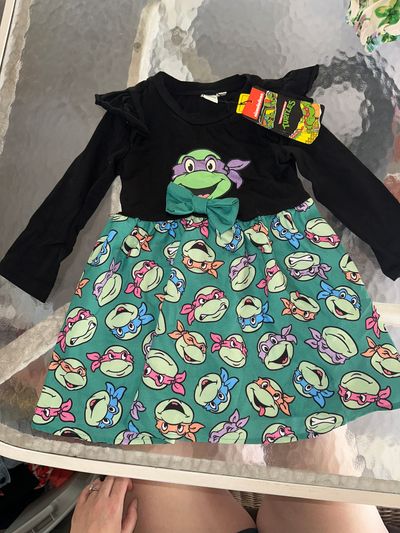 Nickelodeon Shein Teenage Mutant Ninja Turtles long sleeve dress 12-18 Months