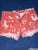 Amazon Orange tie dye stretch denim cutoff shorts Junior XL - 12