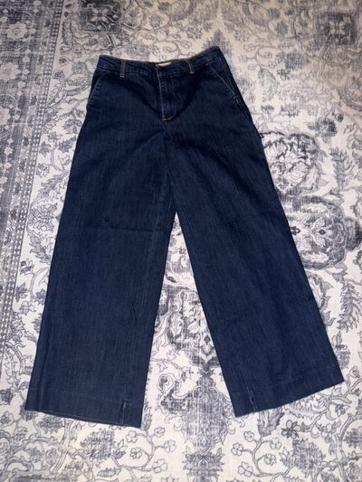 OAT Dark wash wide leg jeans Women's 8