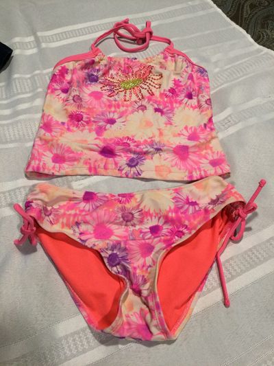 Unknown size 10 Pink floral tankini 10-12