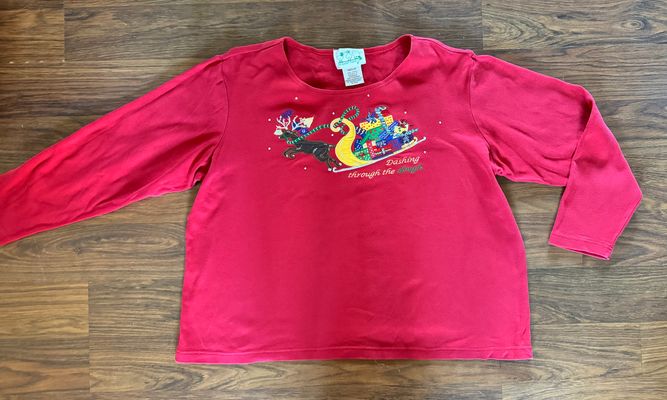 Quacker factory Red dashing through the dough Women's - M