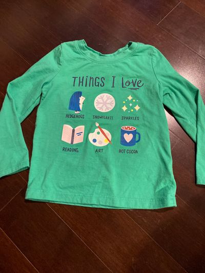 Cat & Jack Girls green long sleeve shirt 4T