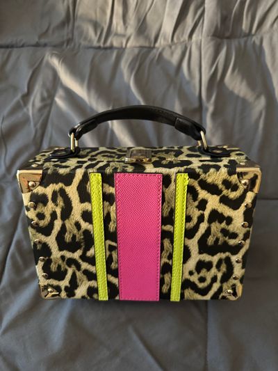 Aldo Cheetah Print Box Style Handbag w/Should Strap