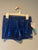 Snowflake Designs Retail $24 NEW Blue sparkly shorts Adult Med. waist 25-27 inchs 14-16