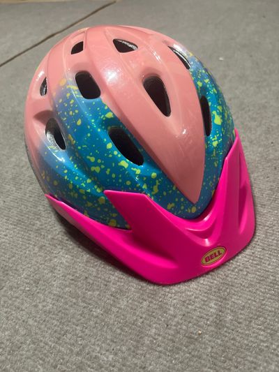 Bell Girls pink splatter bike helmet 5-8 years old