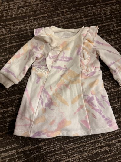 Grayson mini sweat shirt material dress  6-9 Months