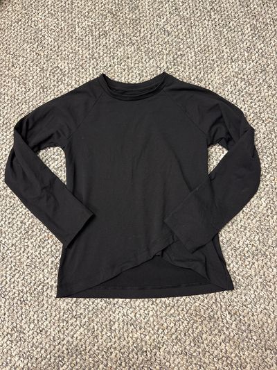 Athletic works Black high neck crossover long sleeve top 7-8