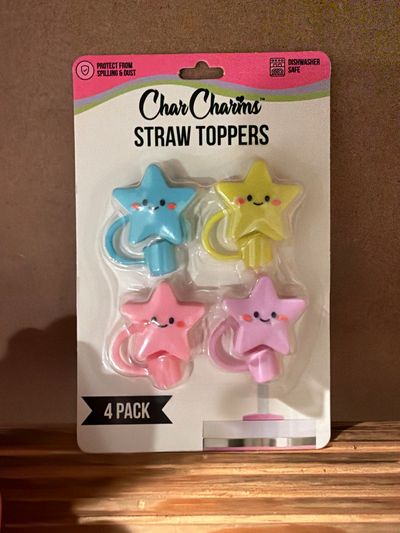 Char Charms Star Straw Toppers