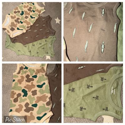 Carters Set of 3 sleeveless onesies 6 Months