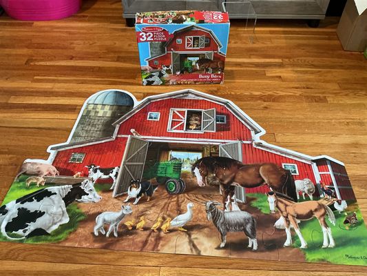 Melissa & Doug Busy barn floor puzzle - 32 large pieces
