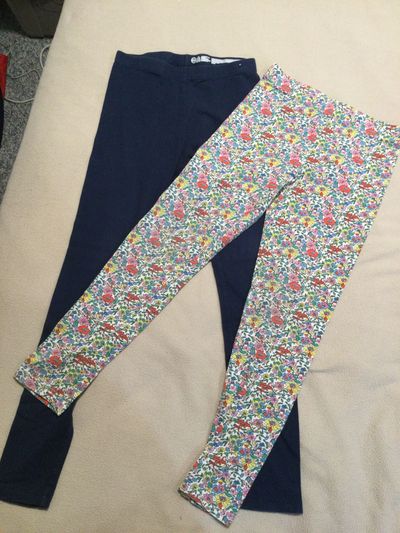 Wonder Nation navy blue leggings Rockets of awesome floral leggings 10-12