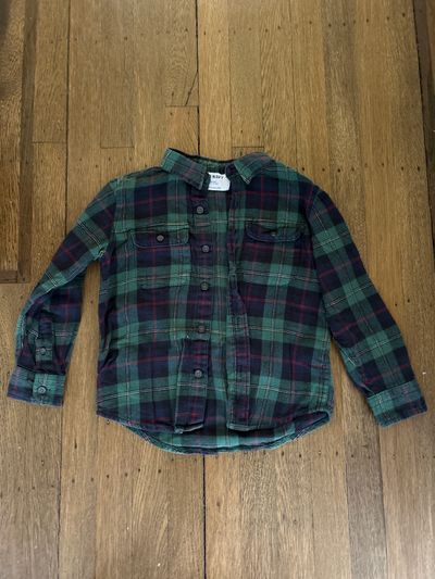 Old Navy Green Blue Flanel 5T/5