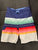 Cat and Jack target Multi colored striped boys swim trunks with drawstring 10-12