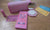Girls glitz pretend make up and plastic clutch HAS A STICKER ON BACK OF IT, CAN TRY TO TAKE OFF