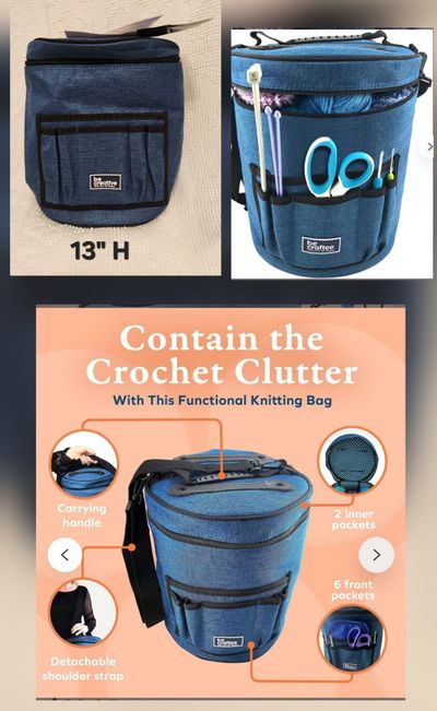 NEW YARN ORGANIZER TOTE BAG multiples pockets