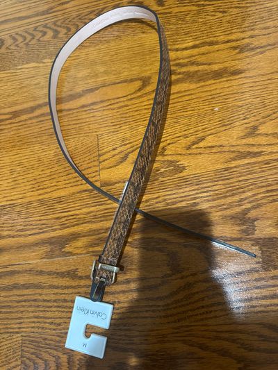 Calvin Klein NEW snakeskin thin belt size M 31 inches 30