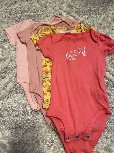 Carters onesie lot 4 onesies in Excellent condition. Size 9m. SFPF home 9 Months