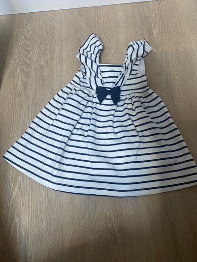 Janie and Jack NWOT stripe dress with bow 2T