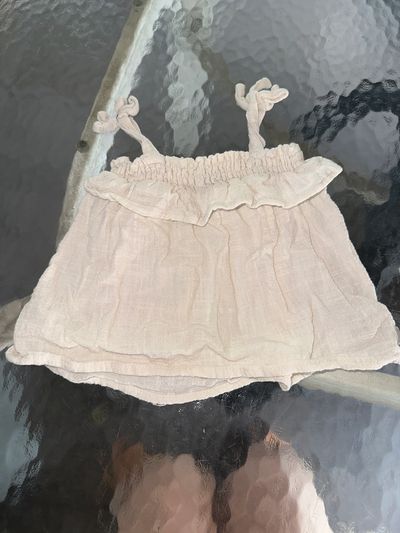 7 For All Mankind white crop top 12 Months