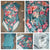 Art class Zip back sleeve swim suit see through sides 10-12