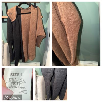 Brown and black Heavy weight cardigan Women's - L