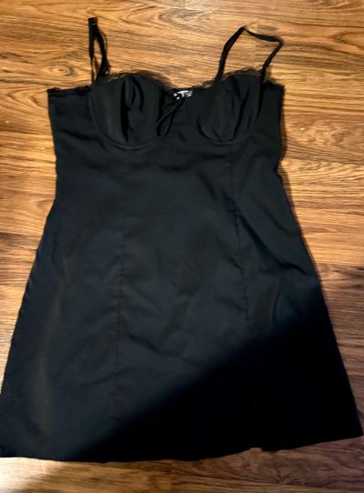 Princess Polly Black underwire with adjustable straps slip dress Junior XL - 13