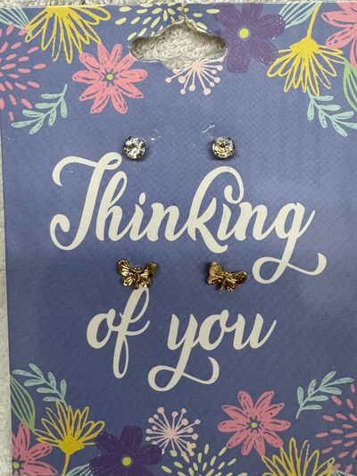 2 Brand New Pairs of kids earrings. 2 Brand New Pairs of kids earrings. Butterflies & Diamonds