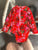 Old Navy red floral long sleeve swimsuit 12-18 Months