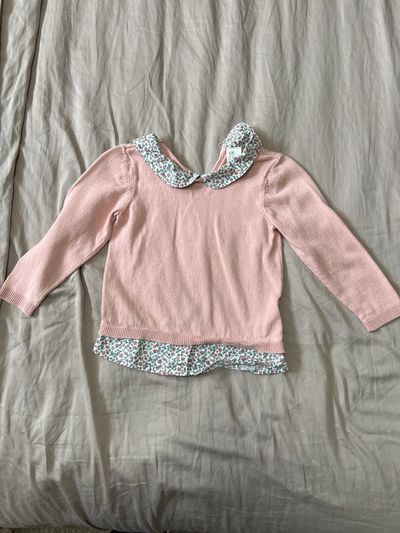 H&M Pink collar shirt 2T