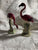 Vintage Ceramic flamingo statues