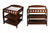 BROWN WOODEN CHANGING TABLE WITH CHANGING PAD