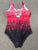 N/A NEW Womens Pink and Purple One Piece Swimsuit with Built in Bra Women's Small (6-8)