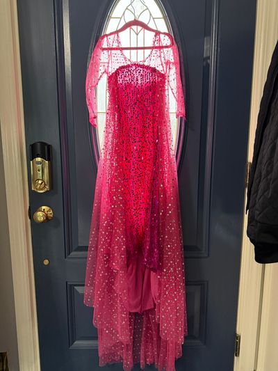Little Girls Movie Star Gown Pink Sequin Costume Euro size 120 7-8
