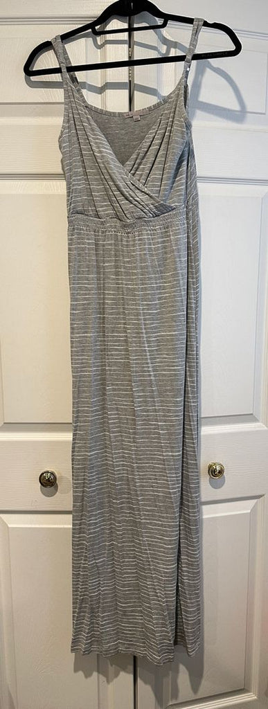 GAP Gray and white ankle length dress  Women's - M