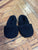 Baby gap fuzzy black slipper shoes sz 0-3 months  0 (Infant Shoe)
