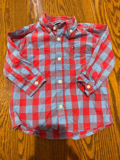 Tommy Hilfiger Long sleeve button down 12 Months