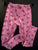 Cat and Jack Pink strawberry patterned leggings 7-8