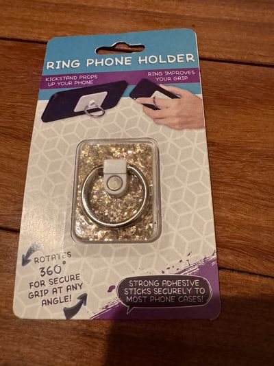 Brand new ring phone holder rotates 360 Gives a secure grip on the phone