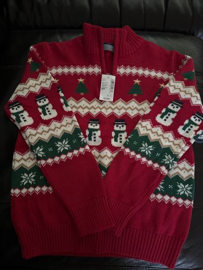 Childrens Place NEW- Boys Christmas Sweater 7-8