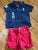 Polo Ralph Lauren Two piece red blue outfit 9 Months