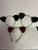 NEW Set of 3 plush animal ear headbands Black burgundy and grey w satin headband