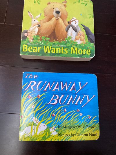 Two books Bear wants more and the runaway bunny retail $8 each