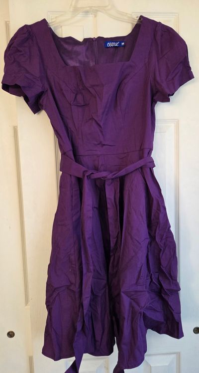 Brand New 3/4 Sleeved Purple Dress  Women's - M
