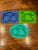 Qshara 3 pack silicone suction plates car and dino