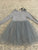 Dolly NWT! Gray blue long sleeve tulle dress Butterfly wings in bank cotton top tulle bottom 10-12