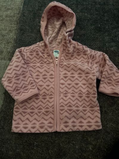 Old navy fleece hooded zip up jacket size 3-6m  3-6 Months