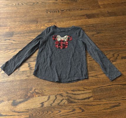 Disney, jumping beans long sleeve Minnie mouse Top 7-8