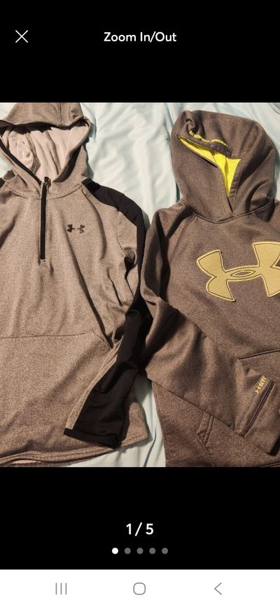 Under armor gray sweatshirts Youth medium 7-8
